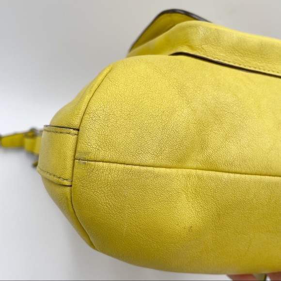 Coach Legacy Courtney Slim Convertible 22831 Yellow Leather Hobo Bag - Picture 11 of 16